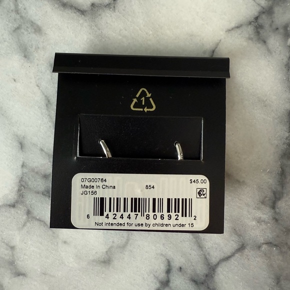 Givenchy Silver Tone Blue Teardrop Crystal Dangle and CZ Earrings - 1.25” - NWT - Picture 5 of 5